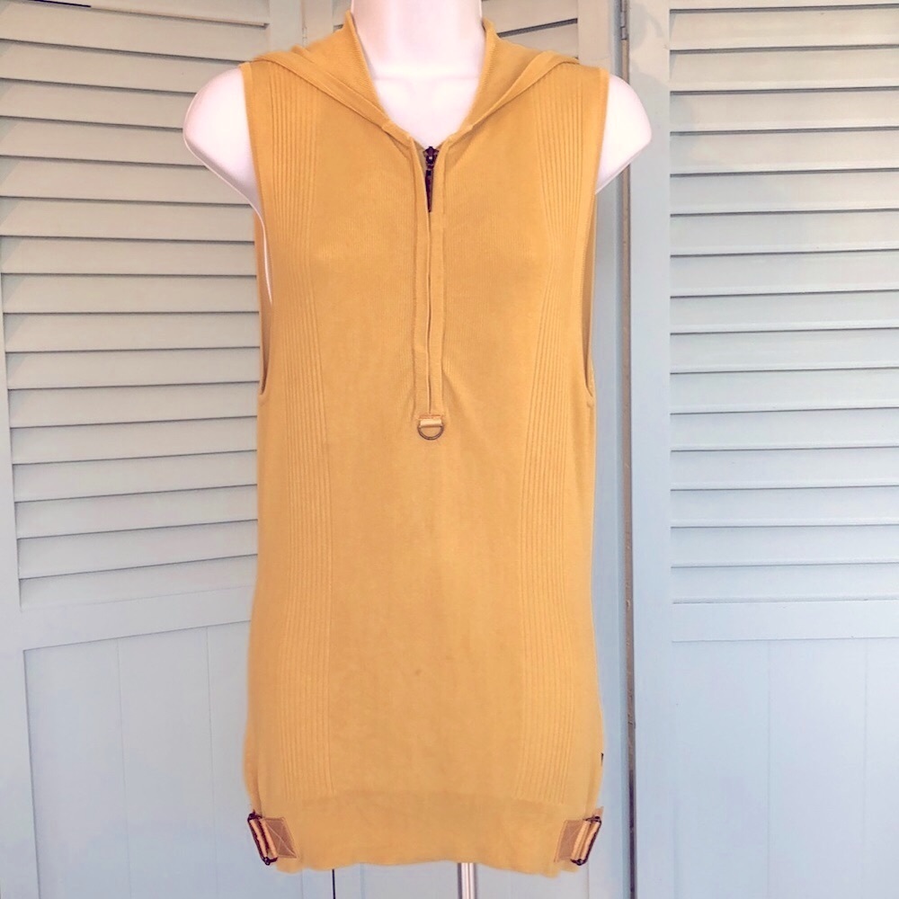 BCBG Y2K SLEEVELESS KNIT HOODIE•sz S - Picture 17 of 17